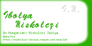 ibolya miskolczi business card